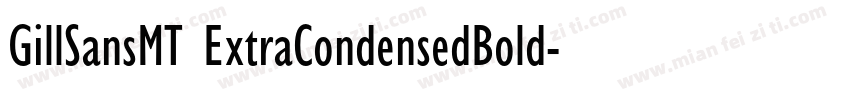 GillSansMT ExtraCondensedBold字体转换